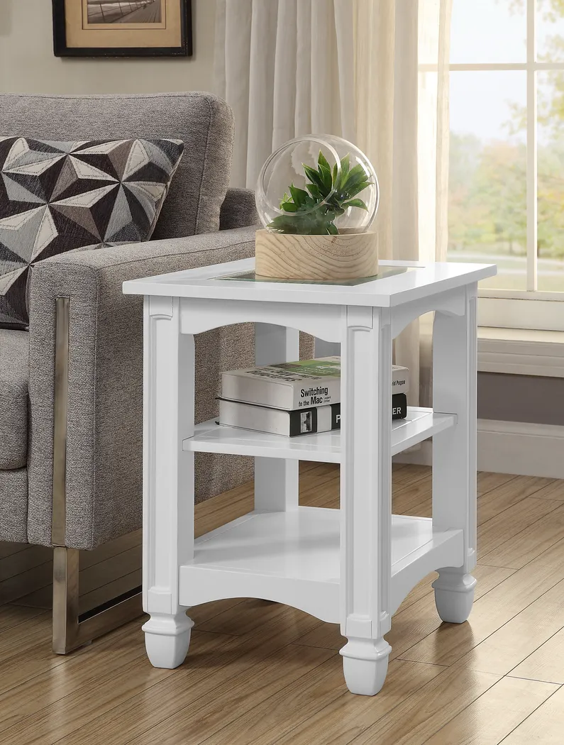 Maisie White Chairside Table - Thumbnail - Image 2