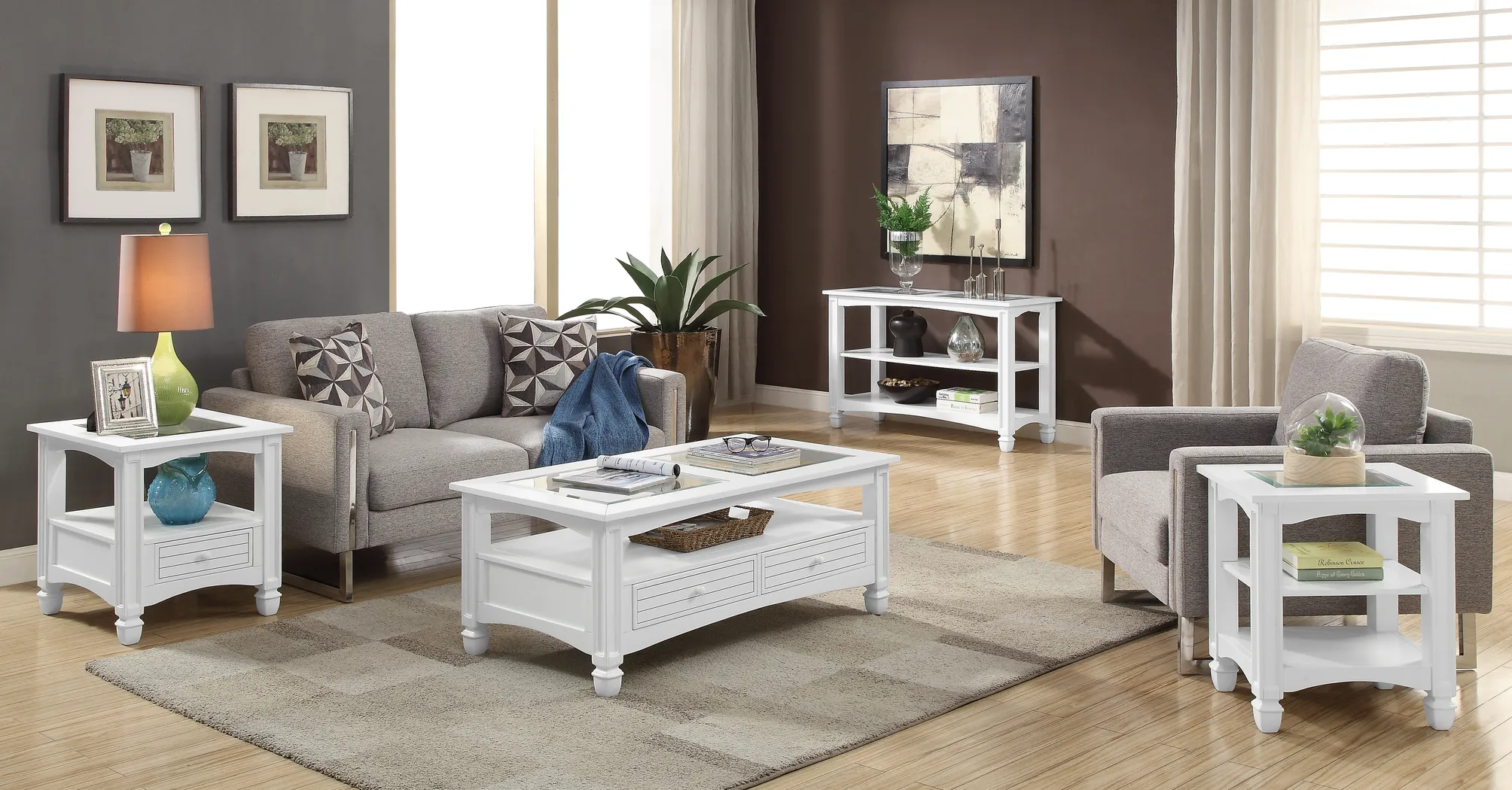 Maisie White Chairside Table - Thumbnail - Image 3