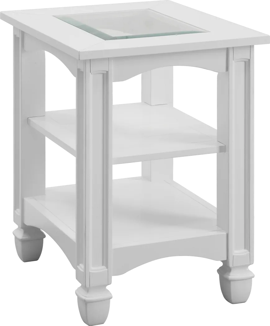 Maisie White Chairside Table - Thumbnail - Image 1