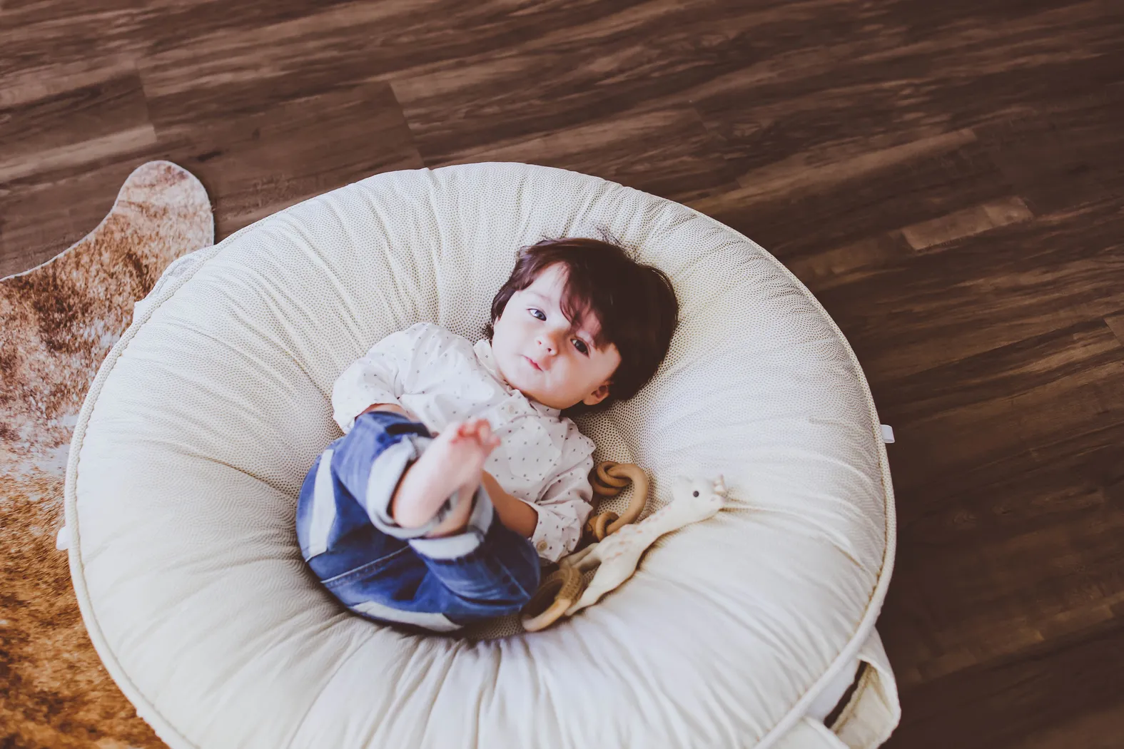 Majestic Haven Gray Pello Luxe Floor Pillow with Gray Back - Thumbnail - Image 2