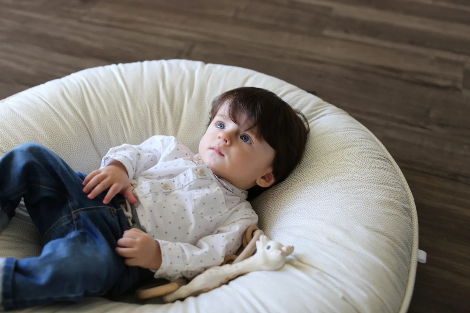 Majestic Haven Gray Pello Luxe Floor Pillow with Gray Back - Thumbnail - Image 5