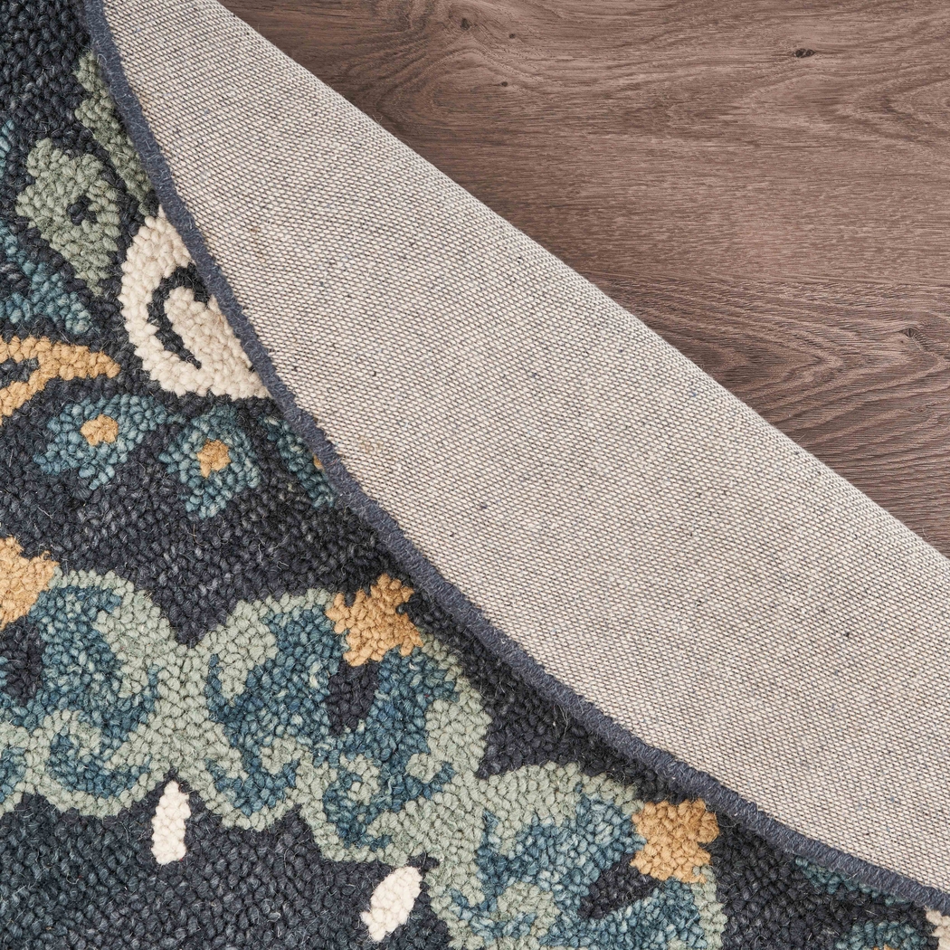 Makda Black 4' Round Rug - Thumbnail - Image 5