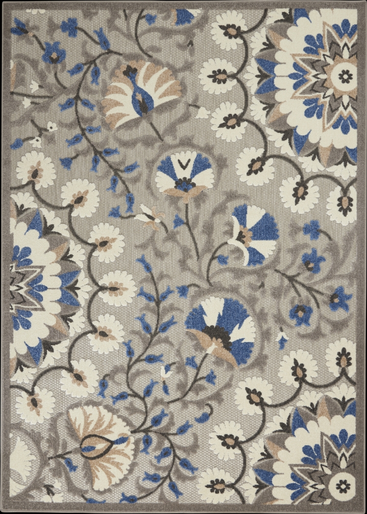 Makisha Gray 8' x 11' Indoor/Outdoor Rug - Thumbnail - Image 1