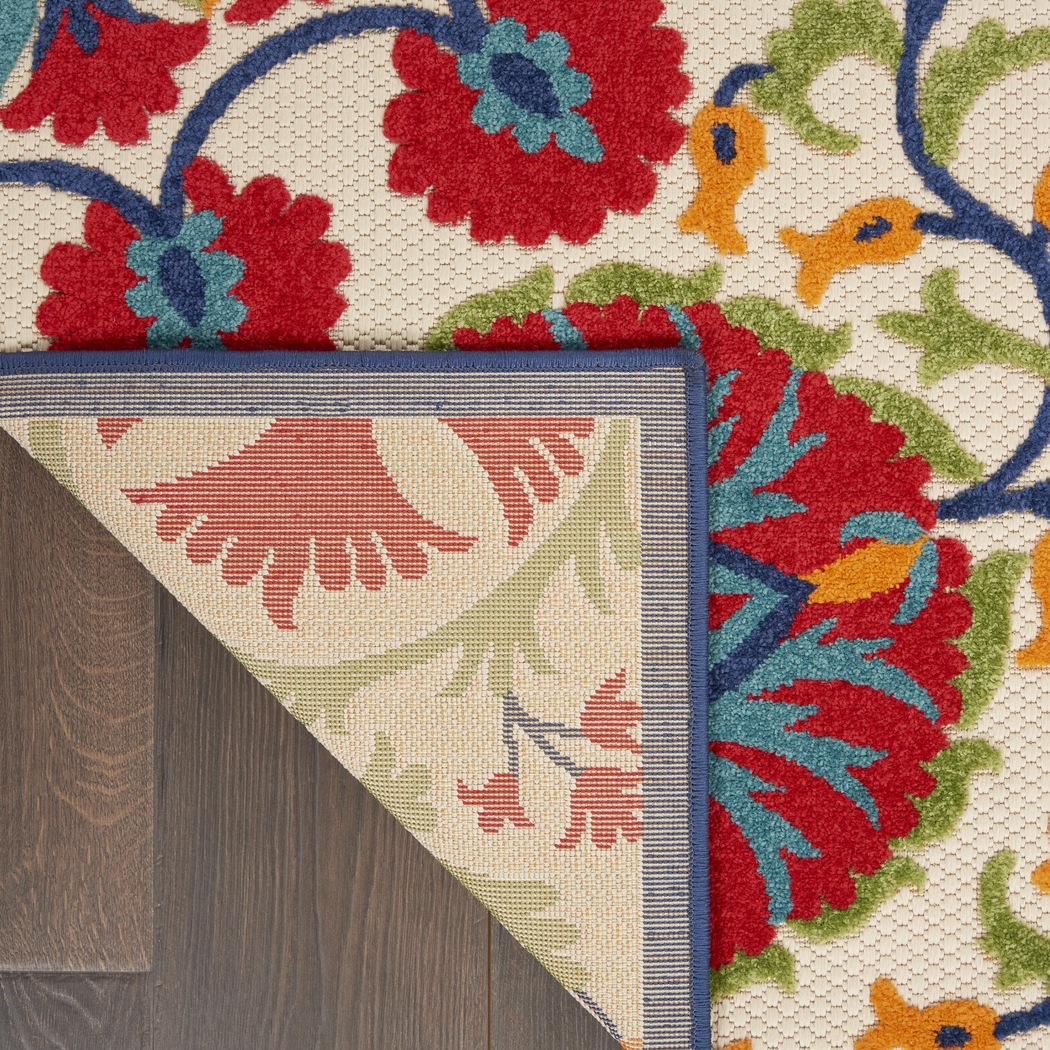 Makisha Red 8' x 11' Indoor/Outdoor Rug - Thumbnail - Image 4