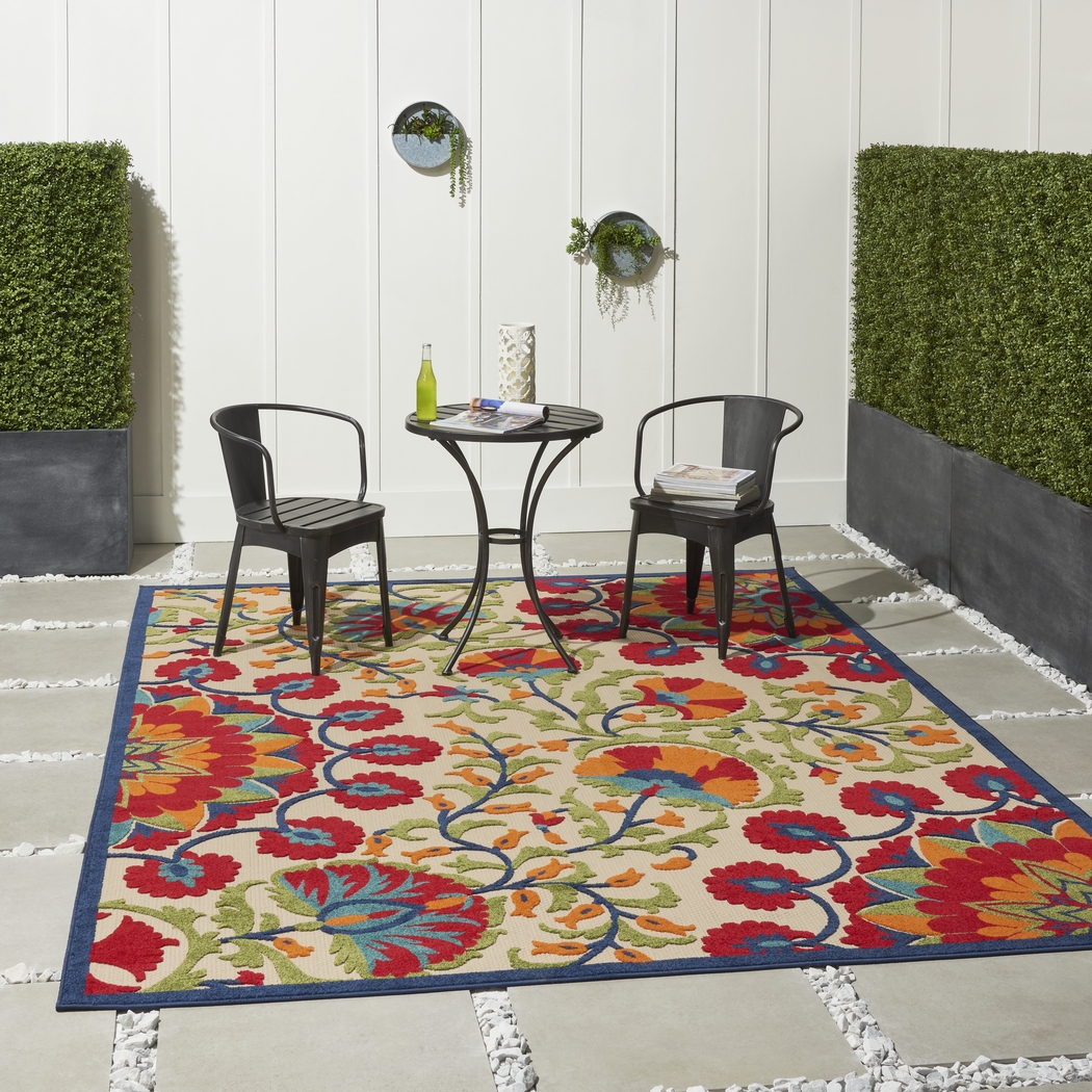 Makisha Red 8' x 11' Indoor/Outdoor Rug - Thumbnail - Image 10
