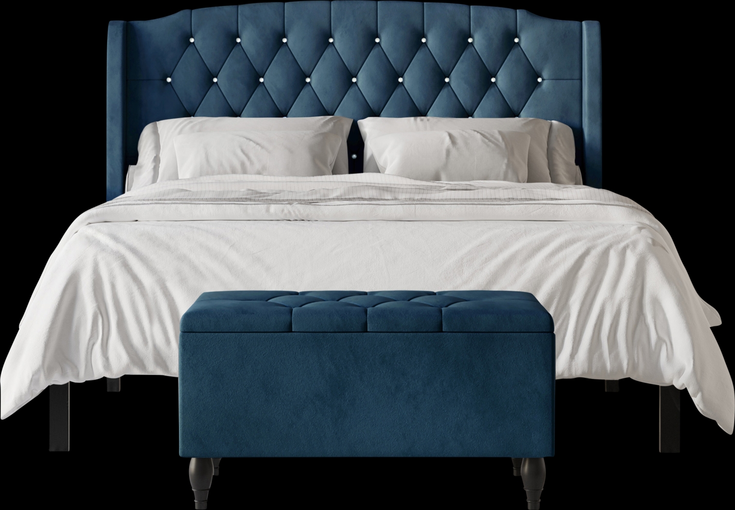 Malachi Blue Twin Bed with Storage - Thumbnail - Image 3
