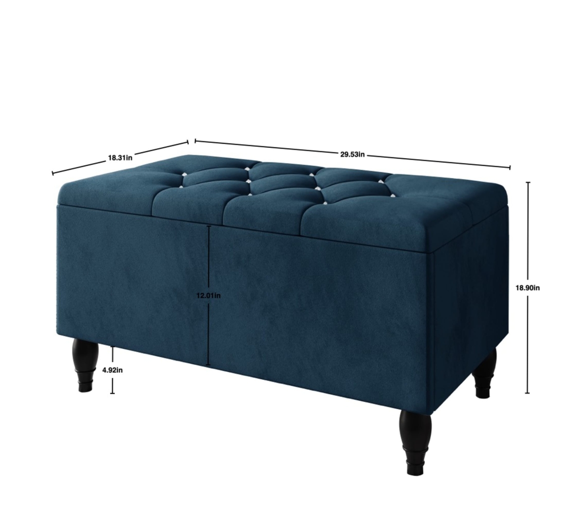 Malachi Blue Twin Bed with Storage - Thumbnail - Image 7