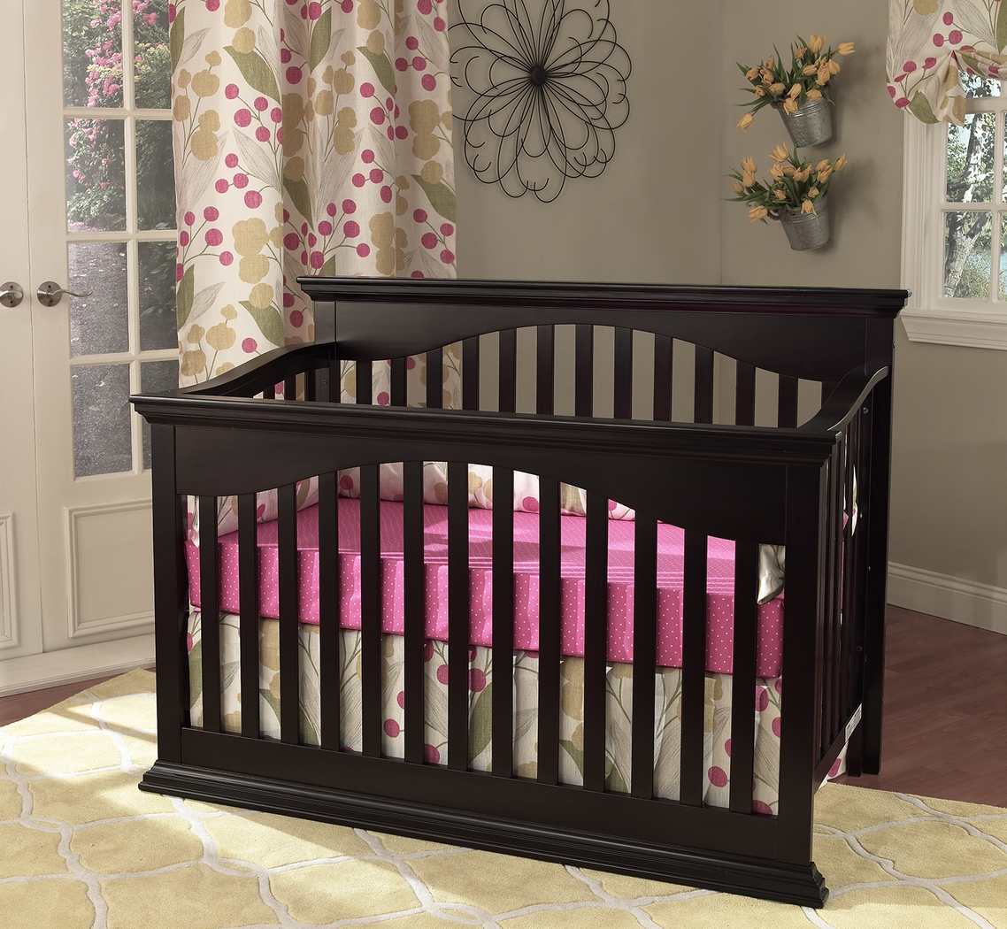 Malachi Espresso Convertible Crib with Toddler Rail - Thumbnail - Image 2