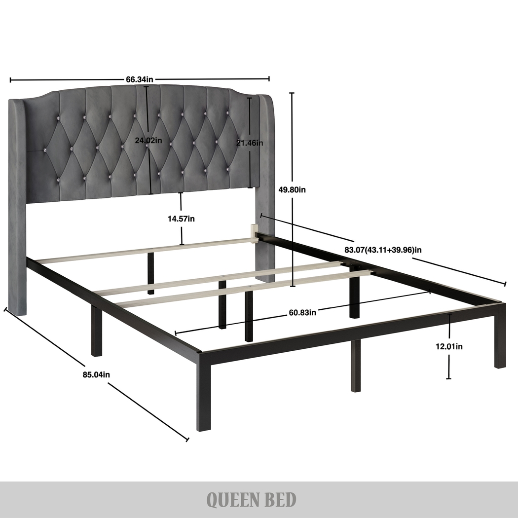 Malachi Gray Queen Bed with Storage - Thumbnail - Image 13