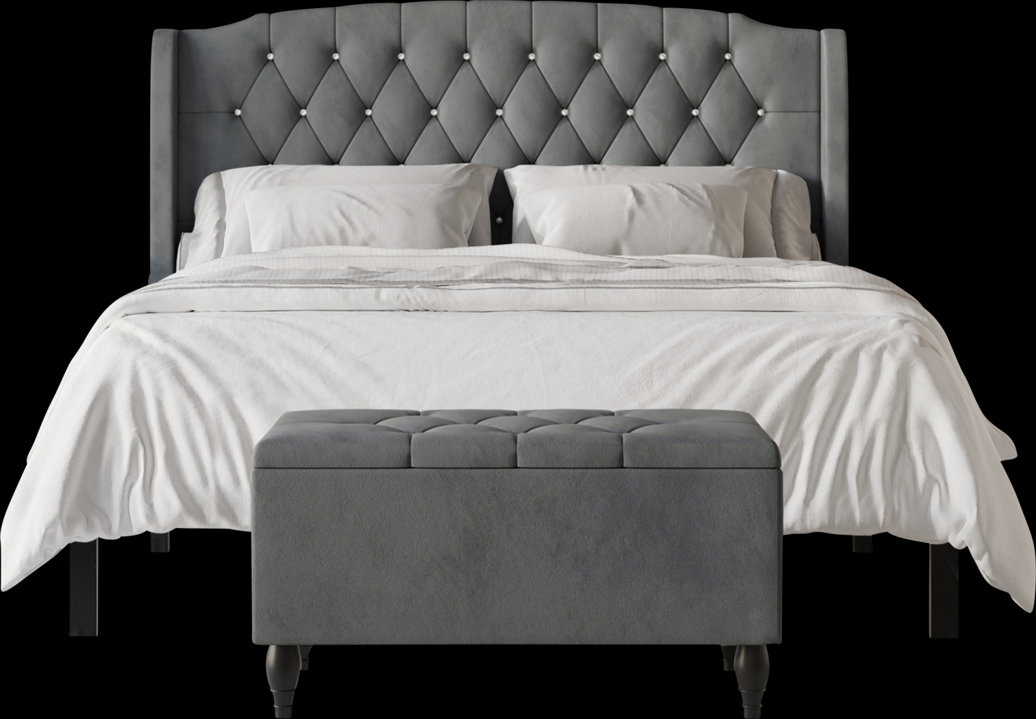 Malachi Gray Queen Bed with Storage - Thumbnail - Image 7