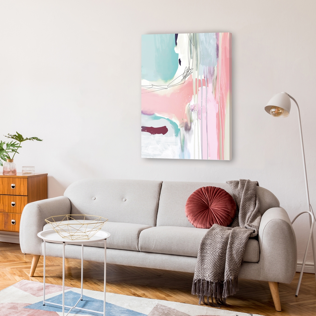 Malaira Pink Canvas Wall Art - Thumbnail - Image 2