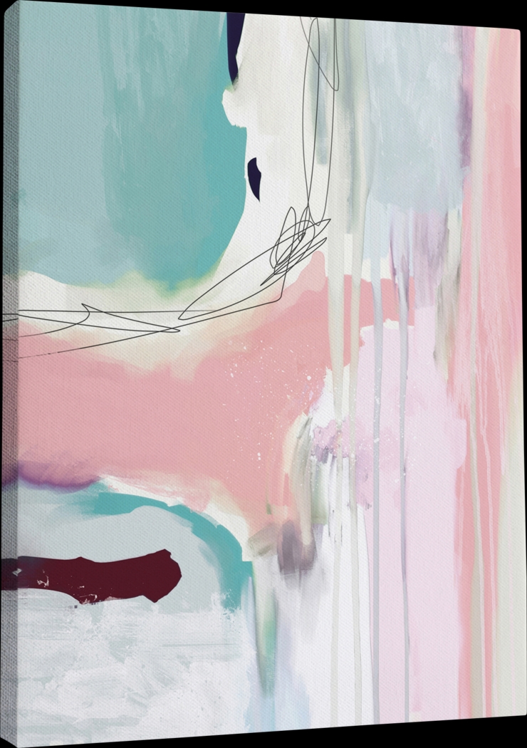 Malaira Pink Canvas Wall Art - Thumbnail - Image 1