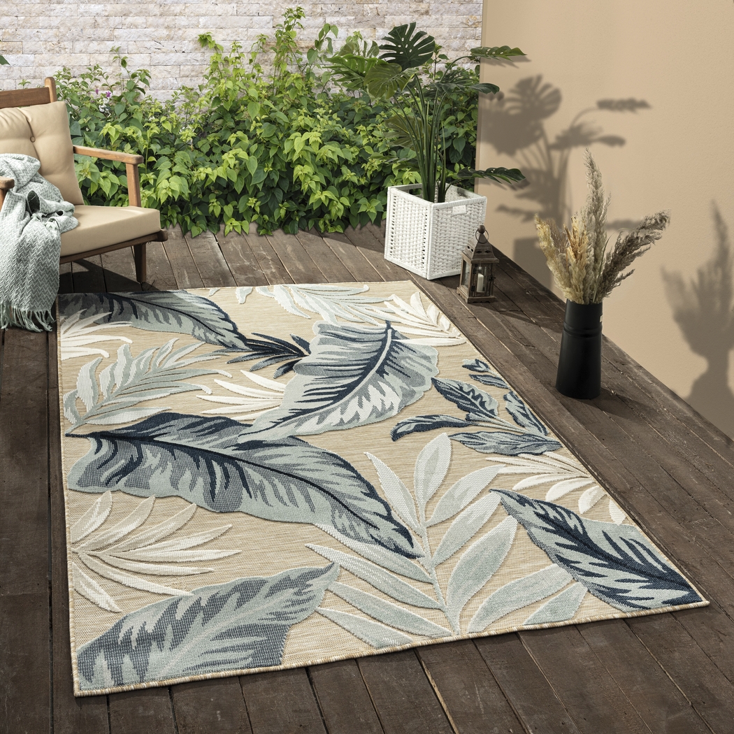 Malder Beige/Multi 7'9 x 9'9 Indoor/Outdoor Rug - Thumbnail - Image 2