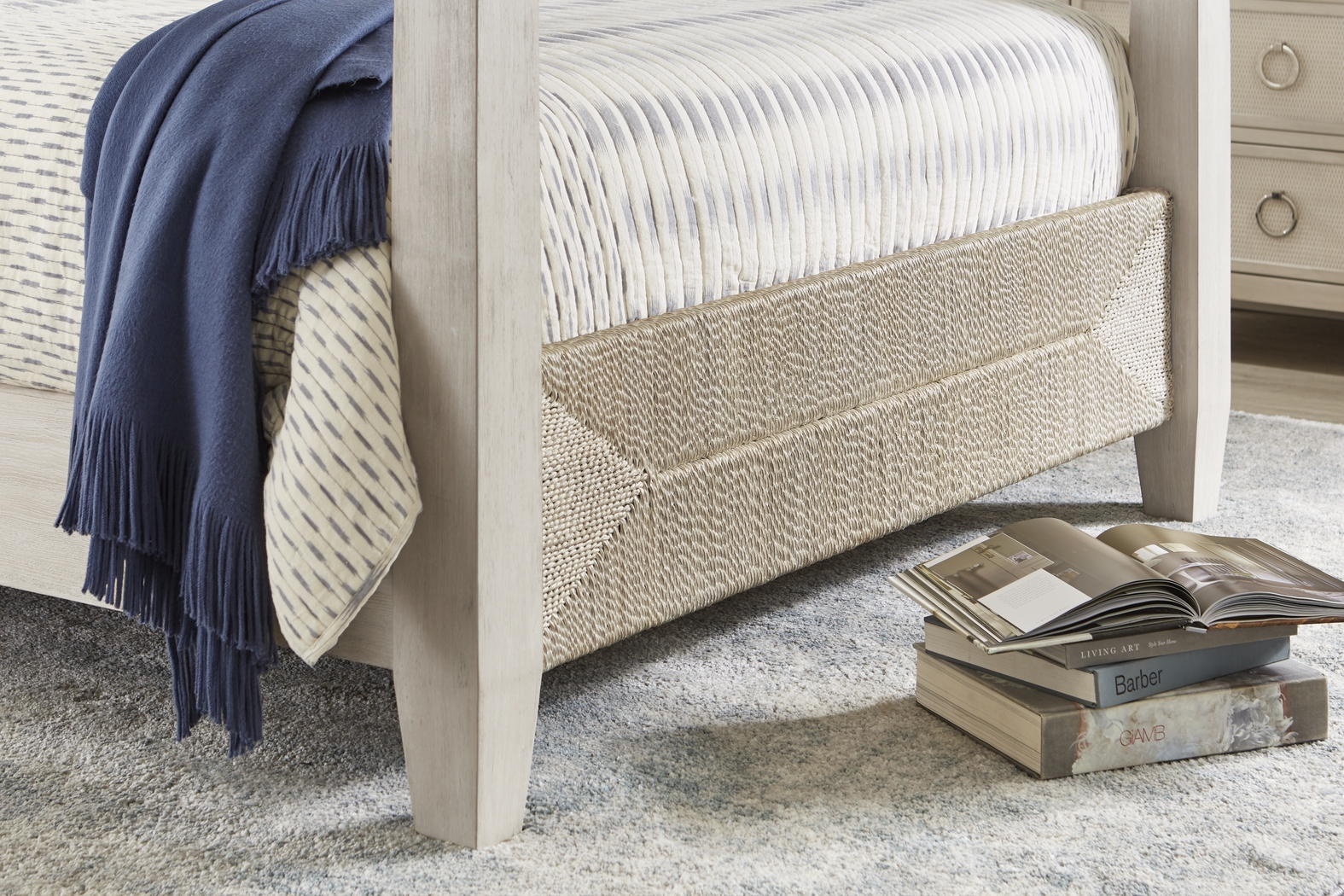 Maldive White 5 Pc Queen Poster Bedroom - Thumbnail - Image 5