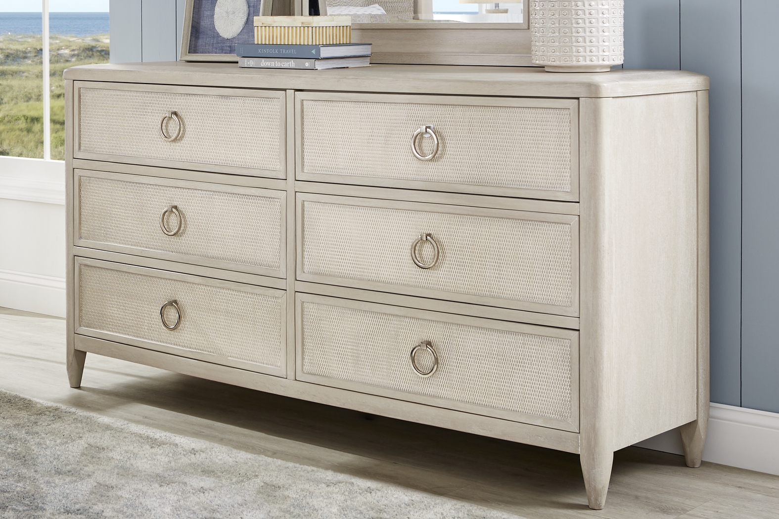 Maldive White 7 Pc King Panel Bedroom - Thumbnail - Image 6