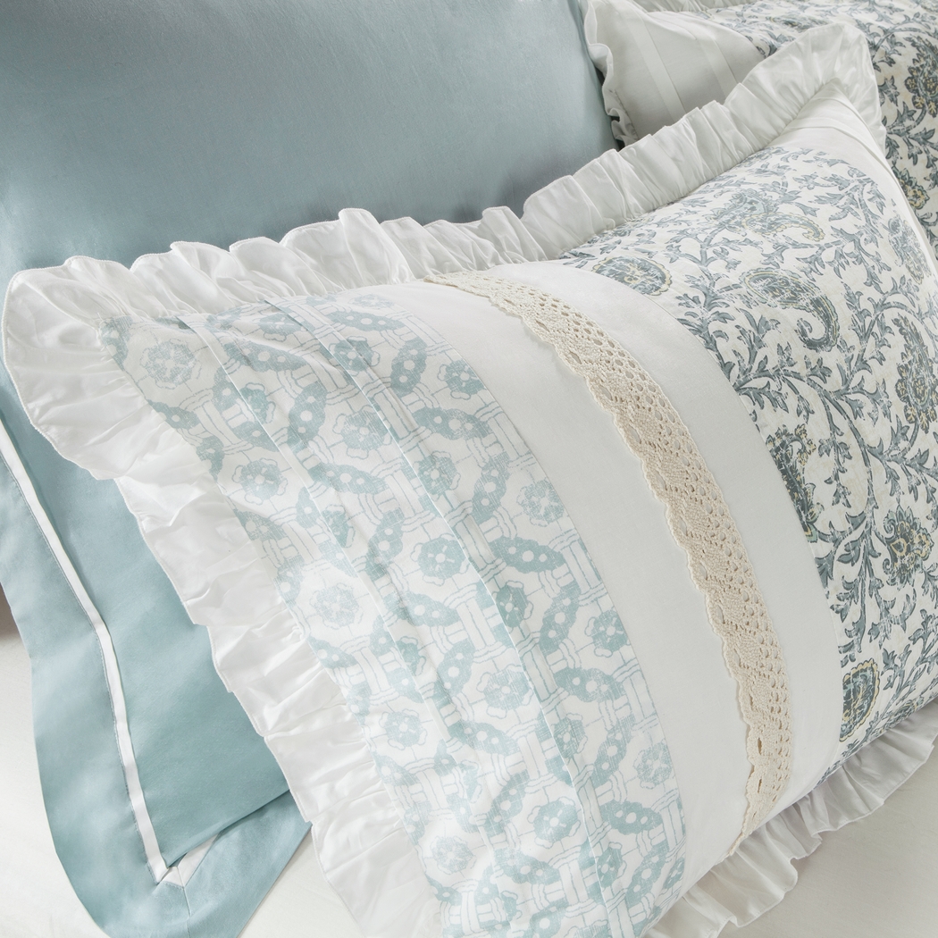 Malia Blue 9 Pc Queen Comforter Set - Thumbnail - Image 3