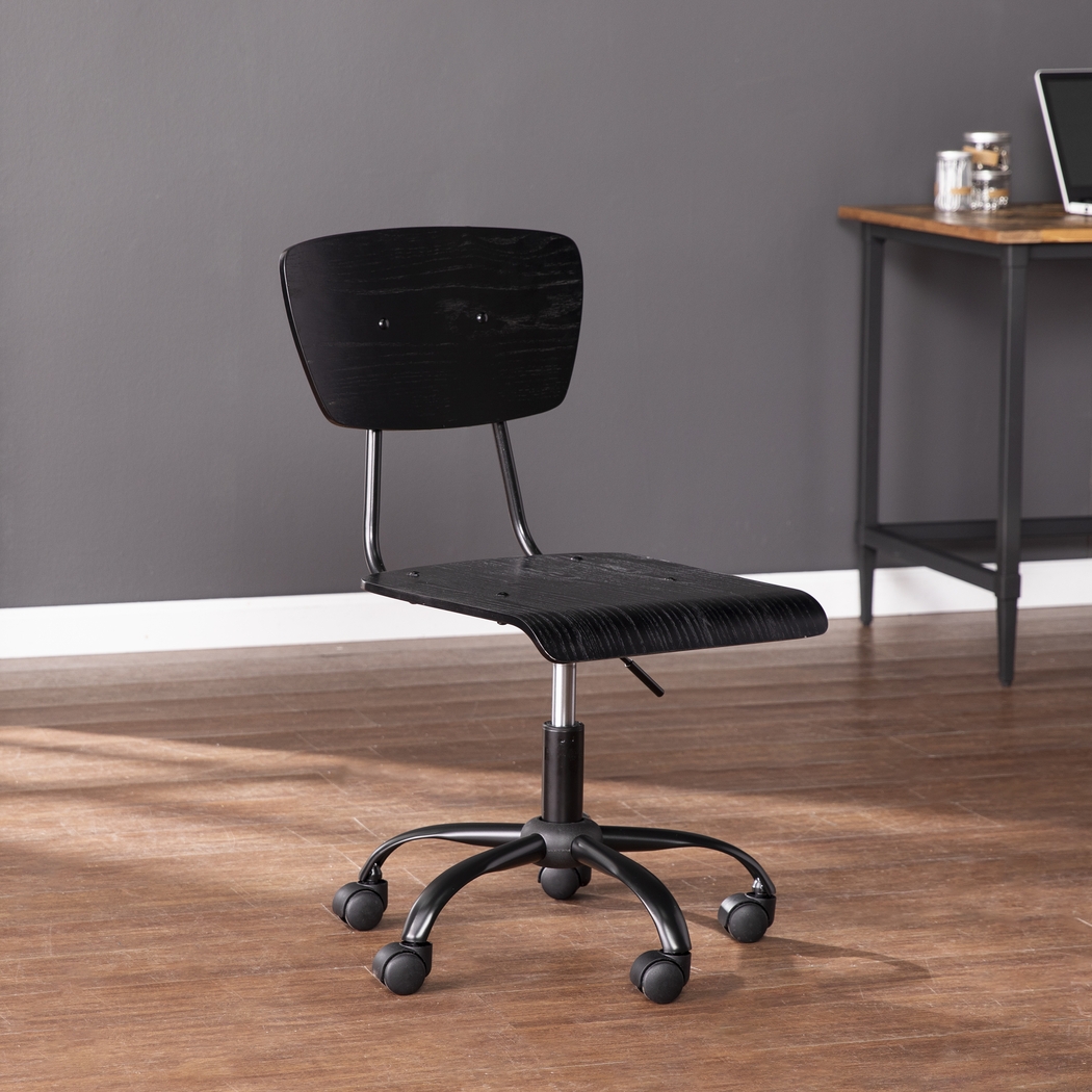 Malibar Black Office Chair - Thumbnail - Image 4