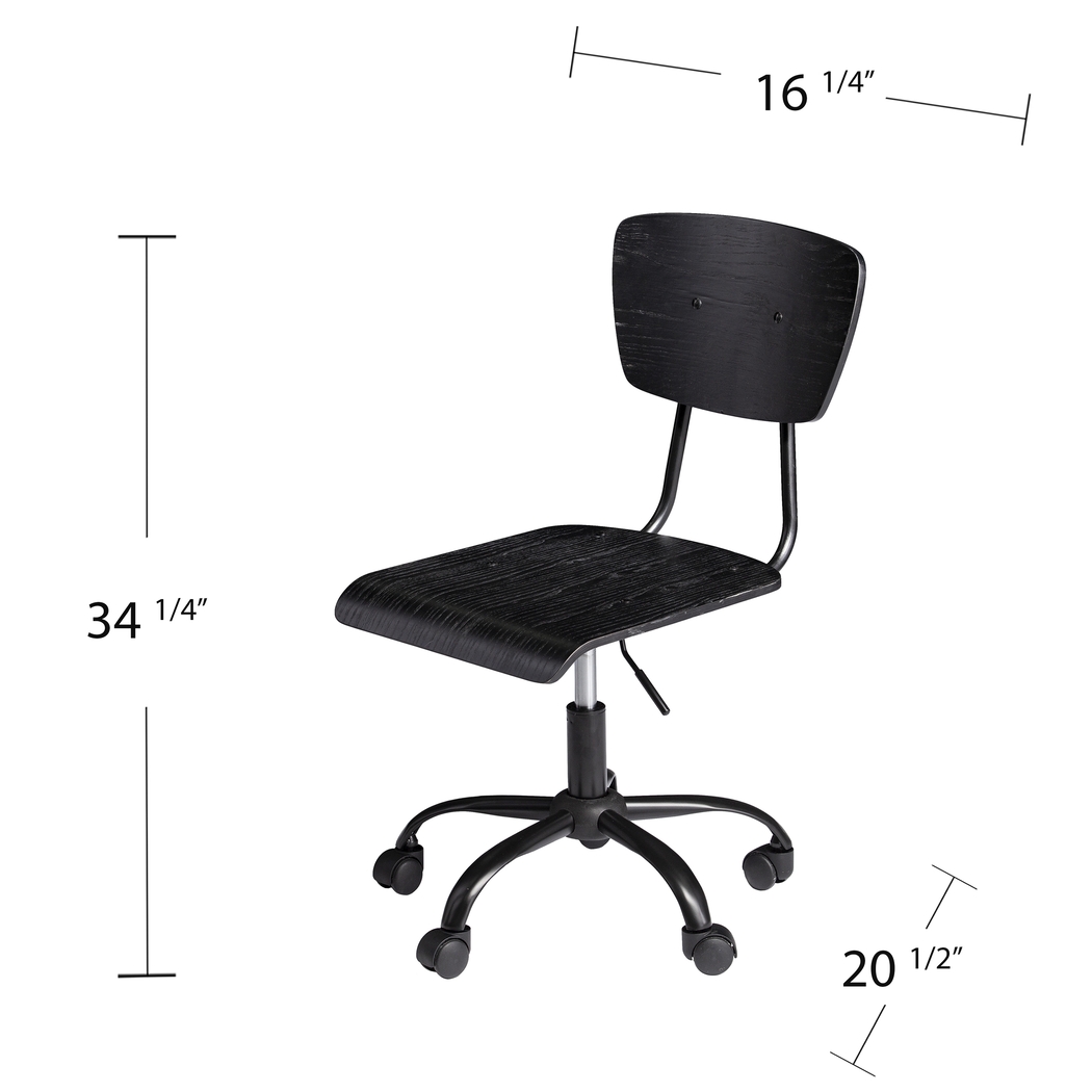 Malibar Black Office Chair - Thumbnail - Image 5
