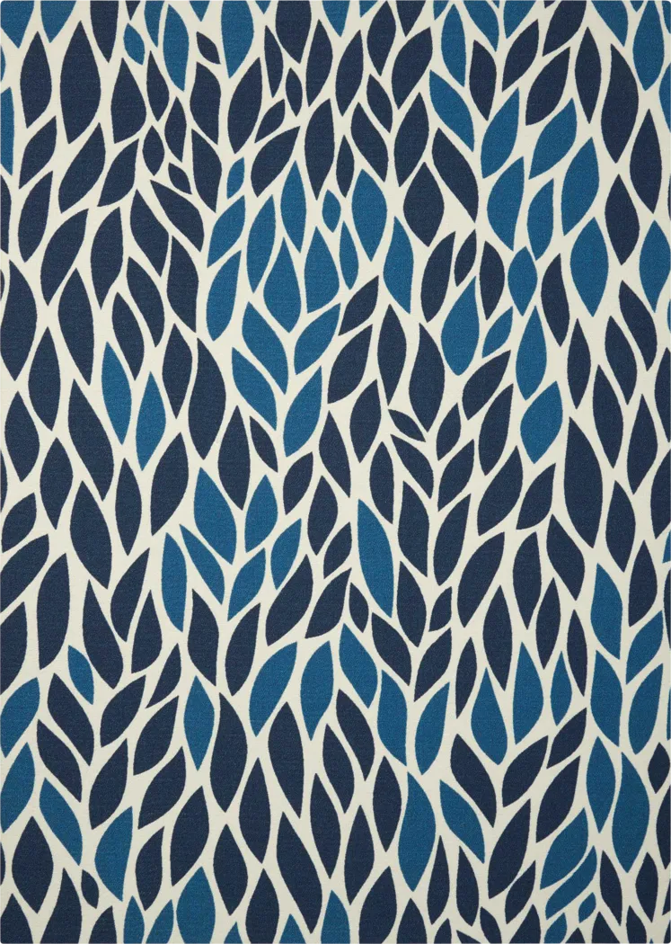 Malika Blue 5' x 8' Indoor/Outdoor Rug - Thumbnail - Image 1