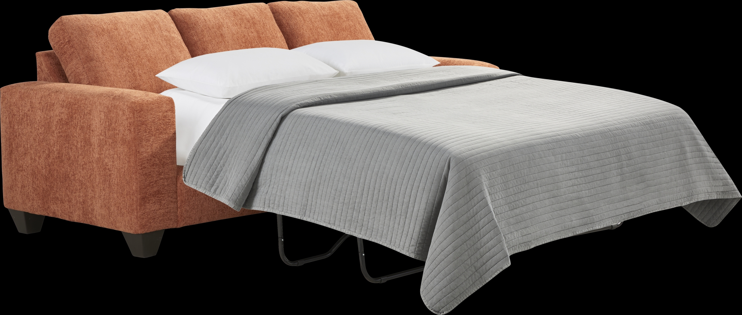 Mallard Trace Orange Gel Foam Sleeper Sofa - Thumbnail - Image 2