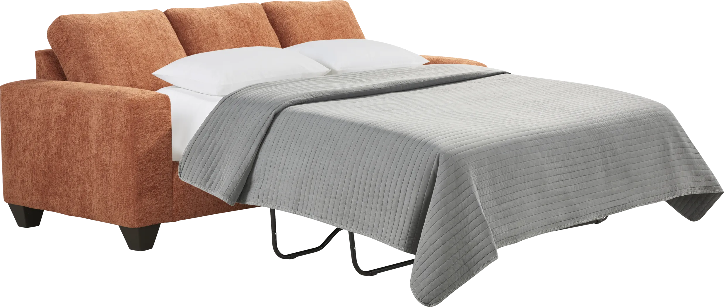 Mallard Trace Orange Sleeper Sofa - Thumbnail - Image 2