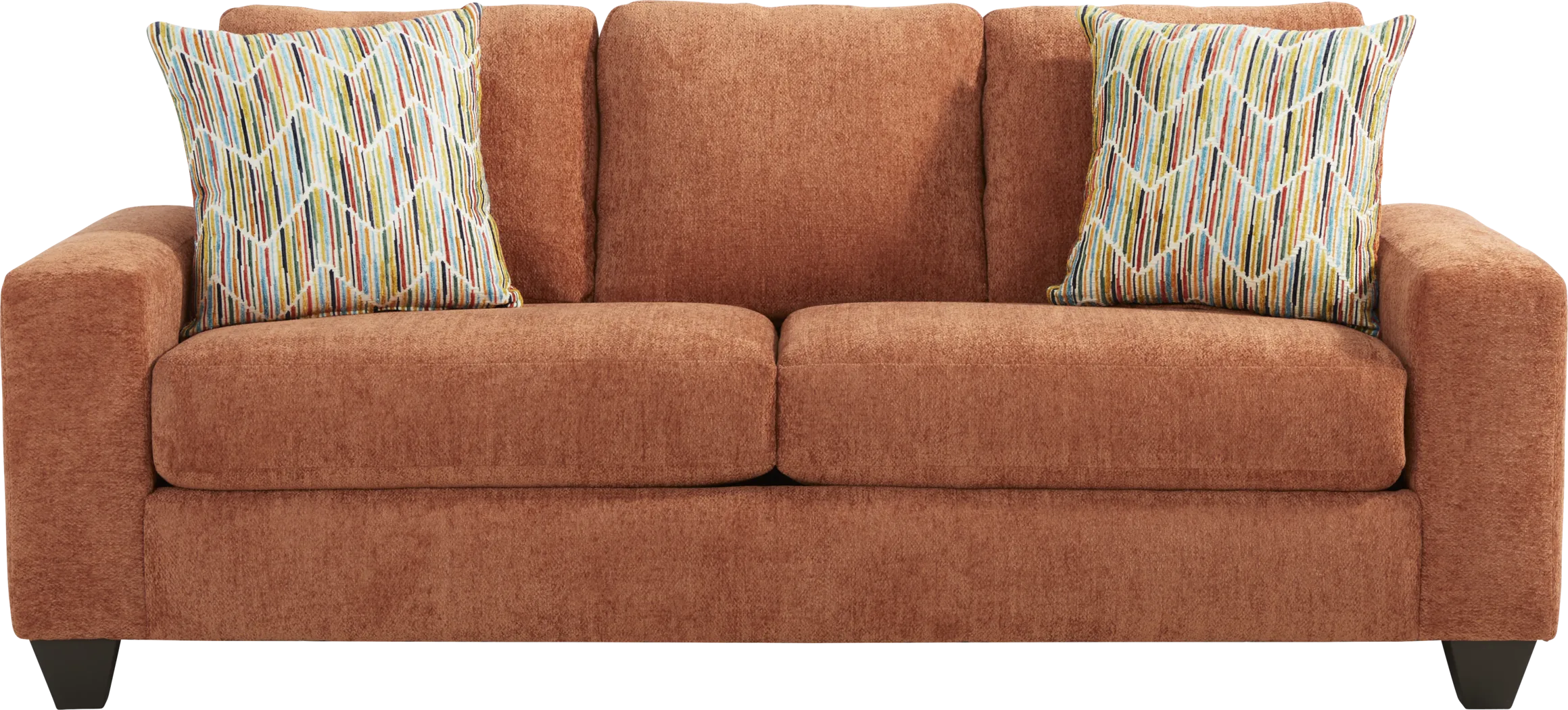 Mallard Trace Orange Sleeper Sofa - Thumbnail - Image 1