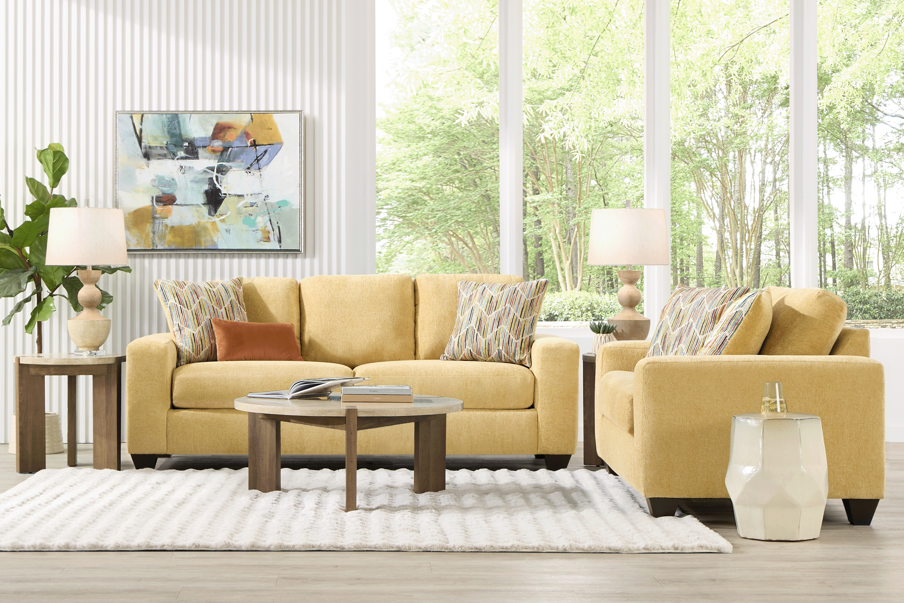 Mallard Trace Yellow Loveseat - Thumbnail - Image 2
