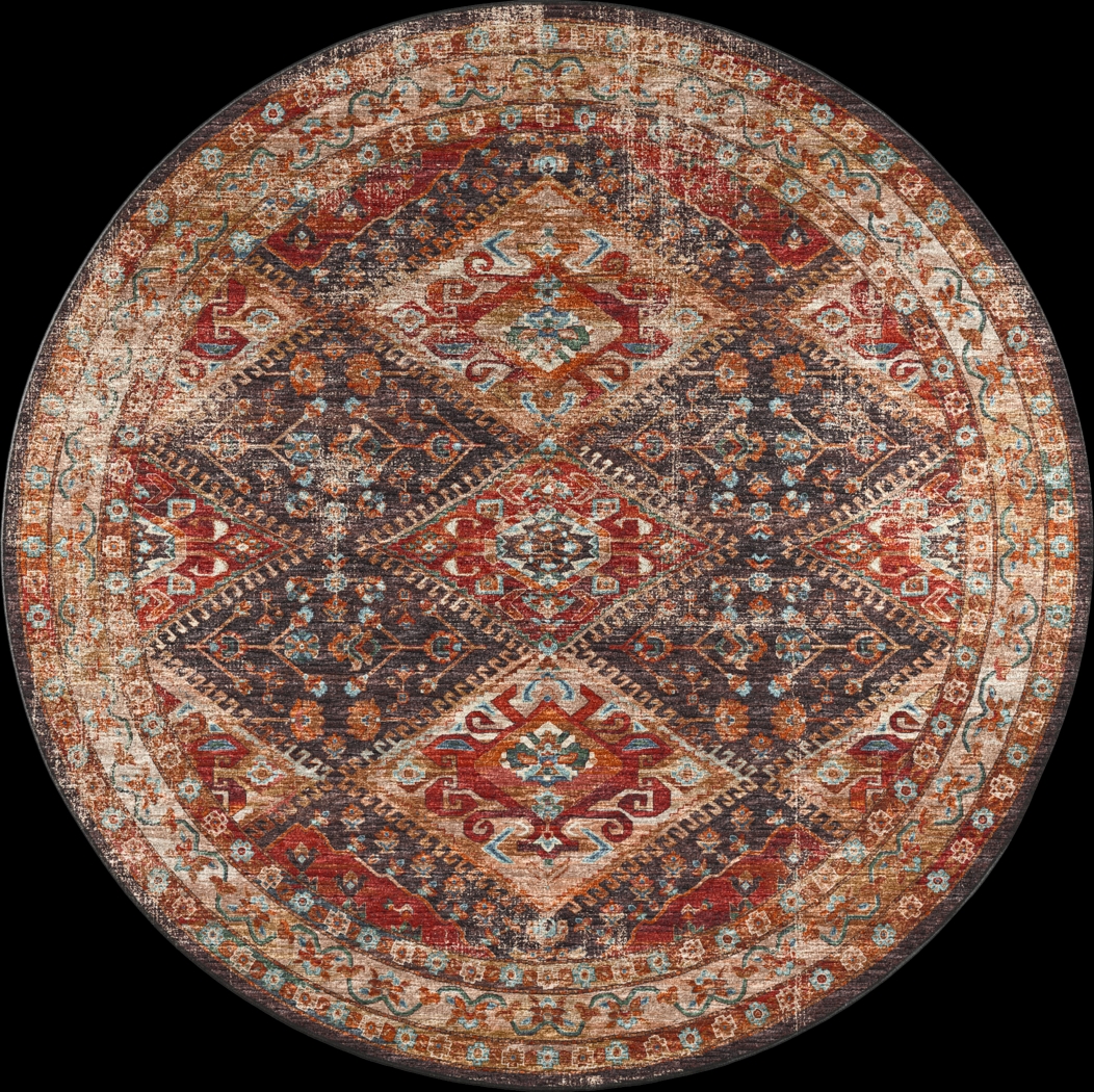 Malloroso Multi 8' Round Rug - Thumbnail - Image 1