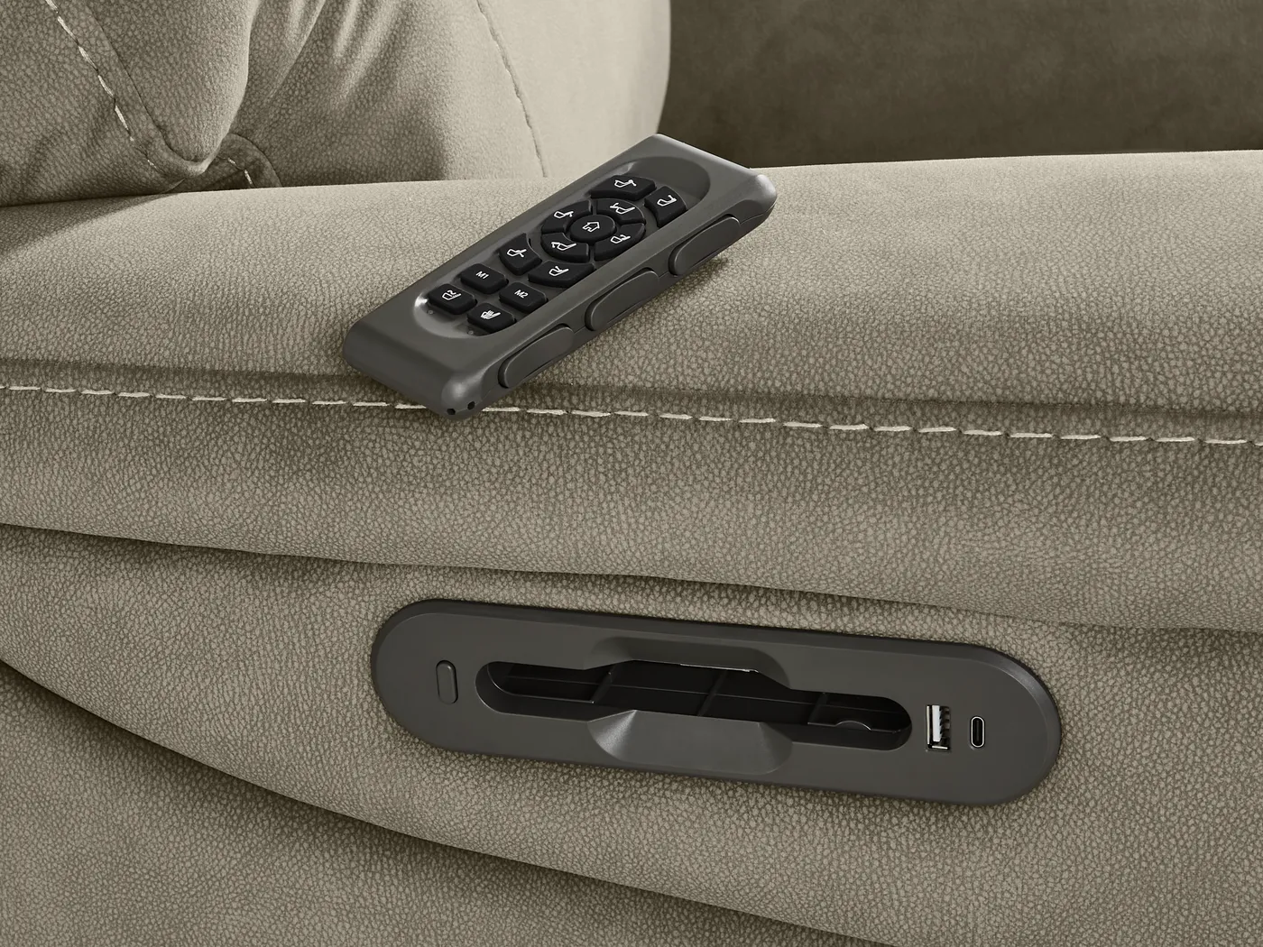 Malone Gray Triple Power Rocker Recliner - Image 6