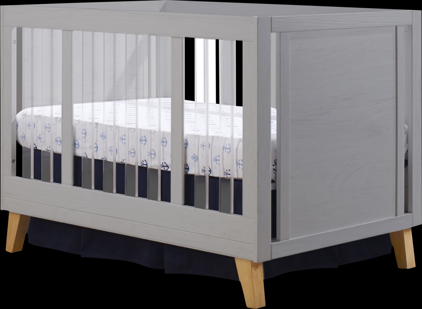 Malou Gray Natural Crib - Thumbnail - Image 1