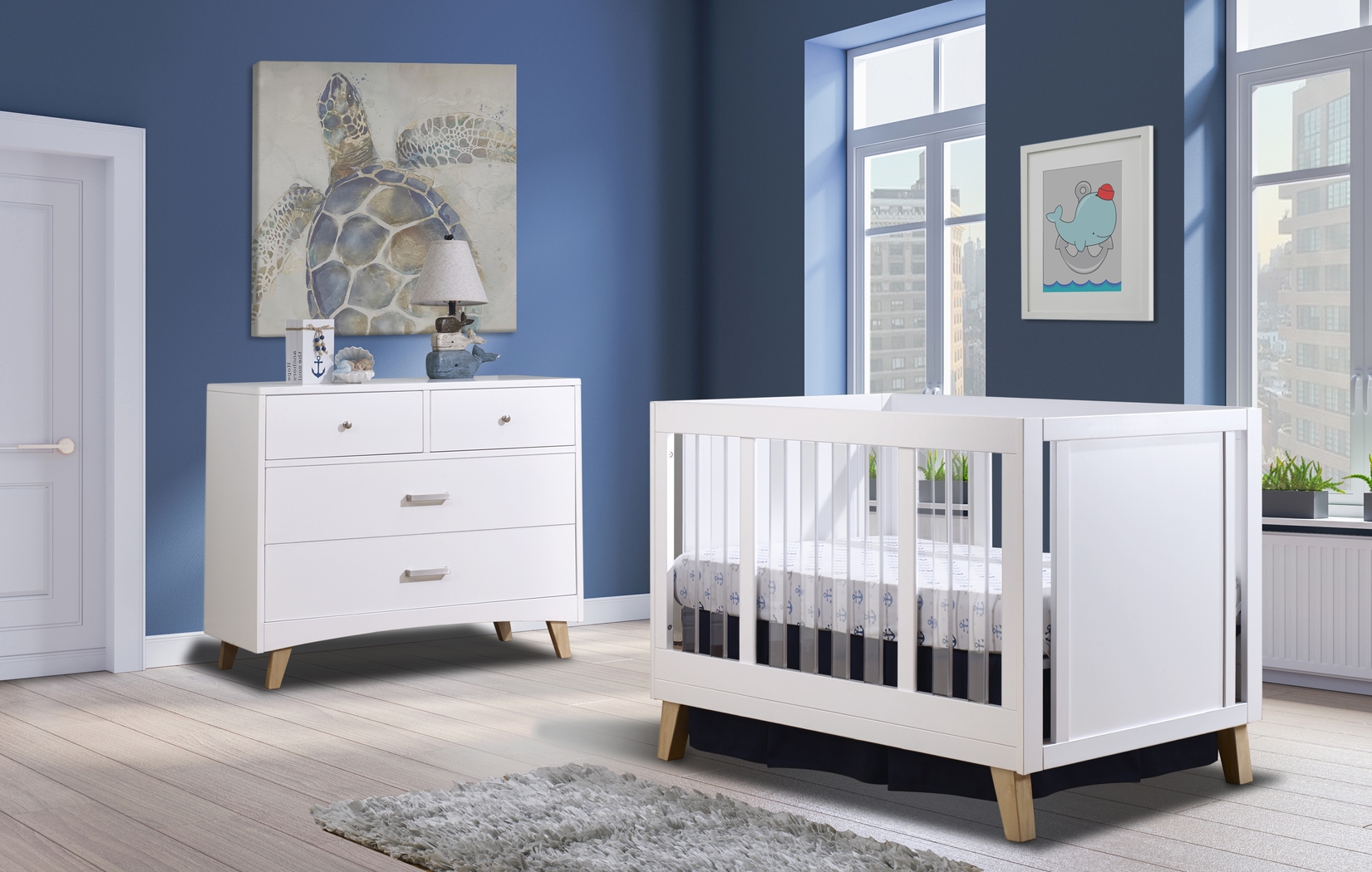 Malou White Natural Crib - Thumbnail - Image 2