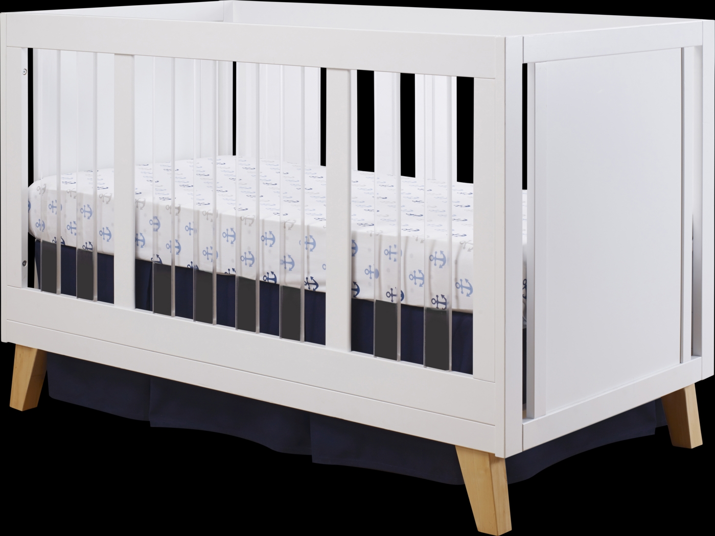 Malou White Natural Crib - Thumbnail - Image 1