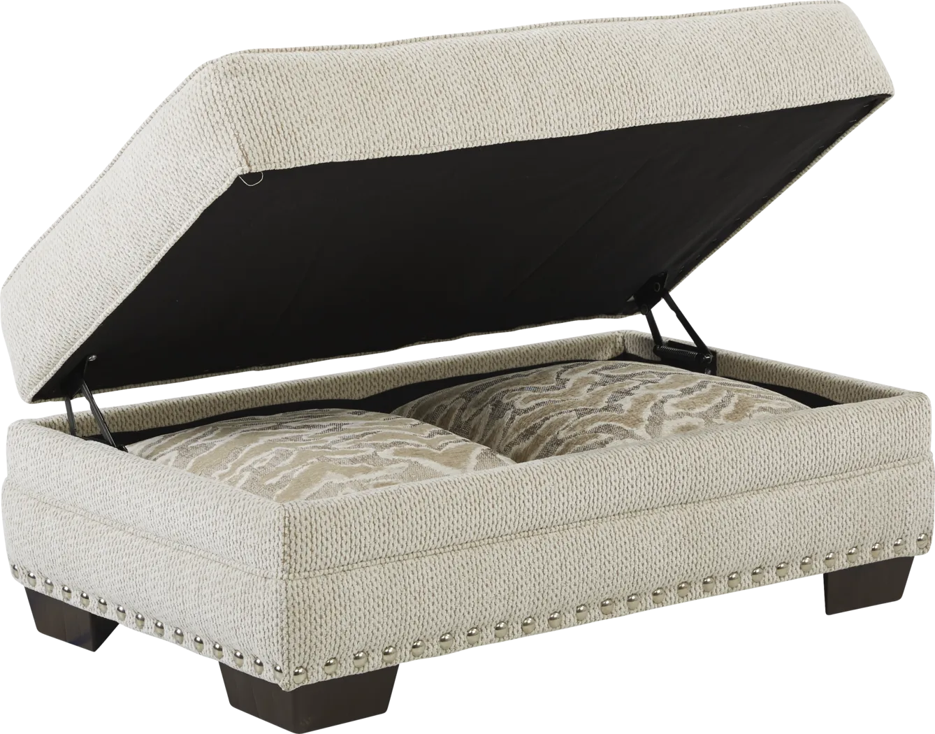 Malvern Beige Storage Ottoman - Thumbnail - Image 3