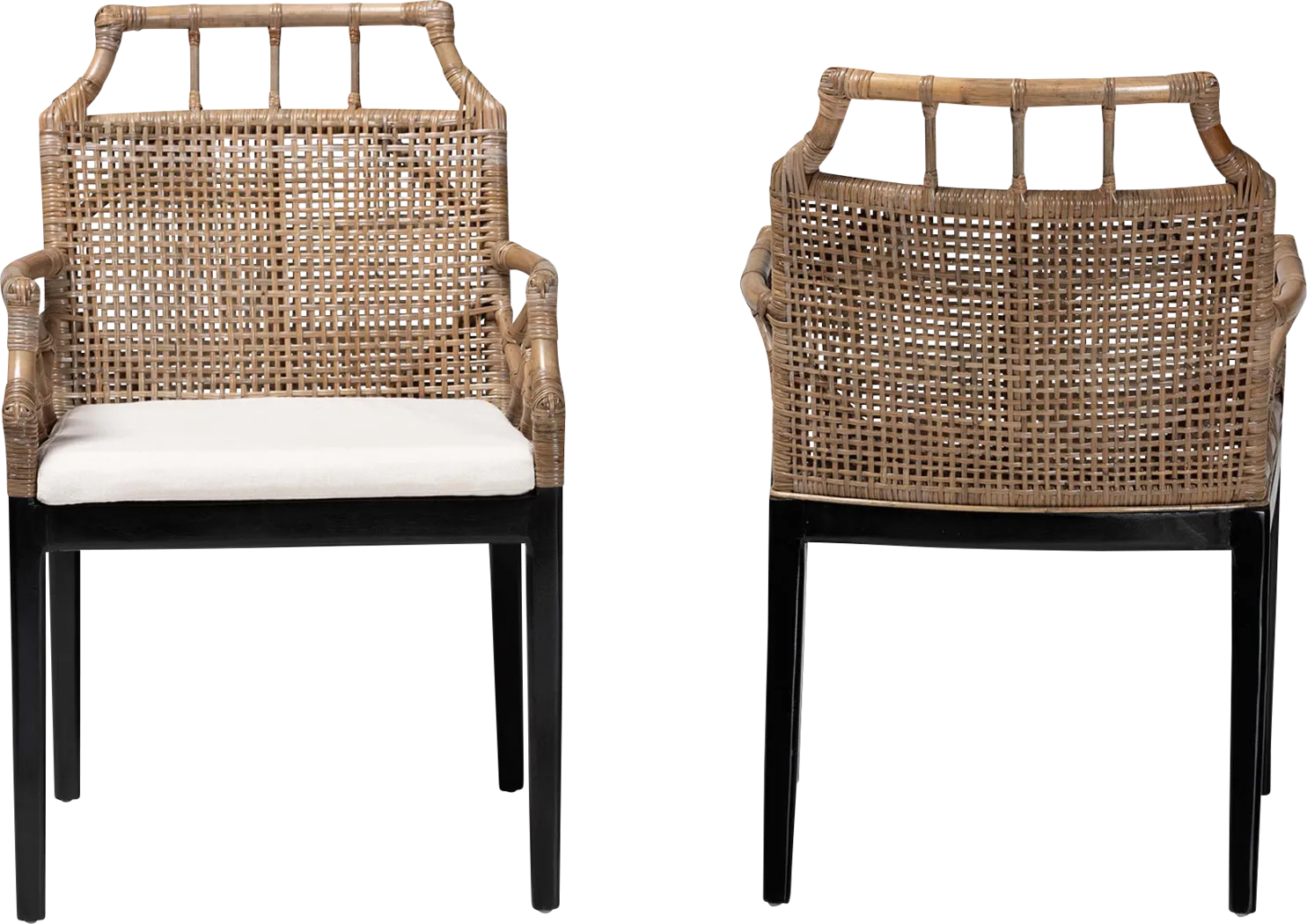 Mamomer Brown Arm Chair, Set of 2 - Thumbnail - Image 3