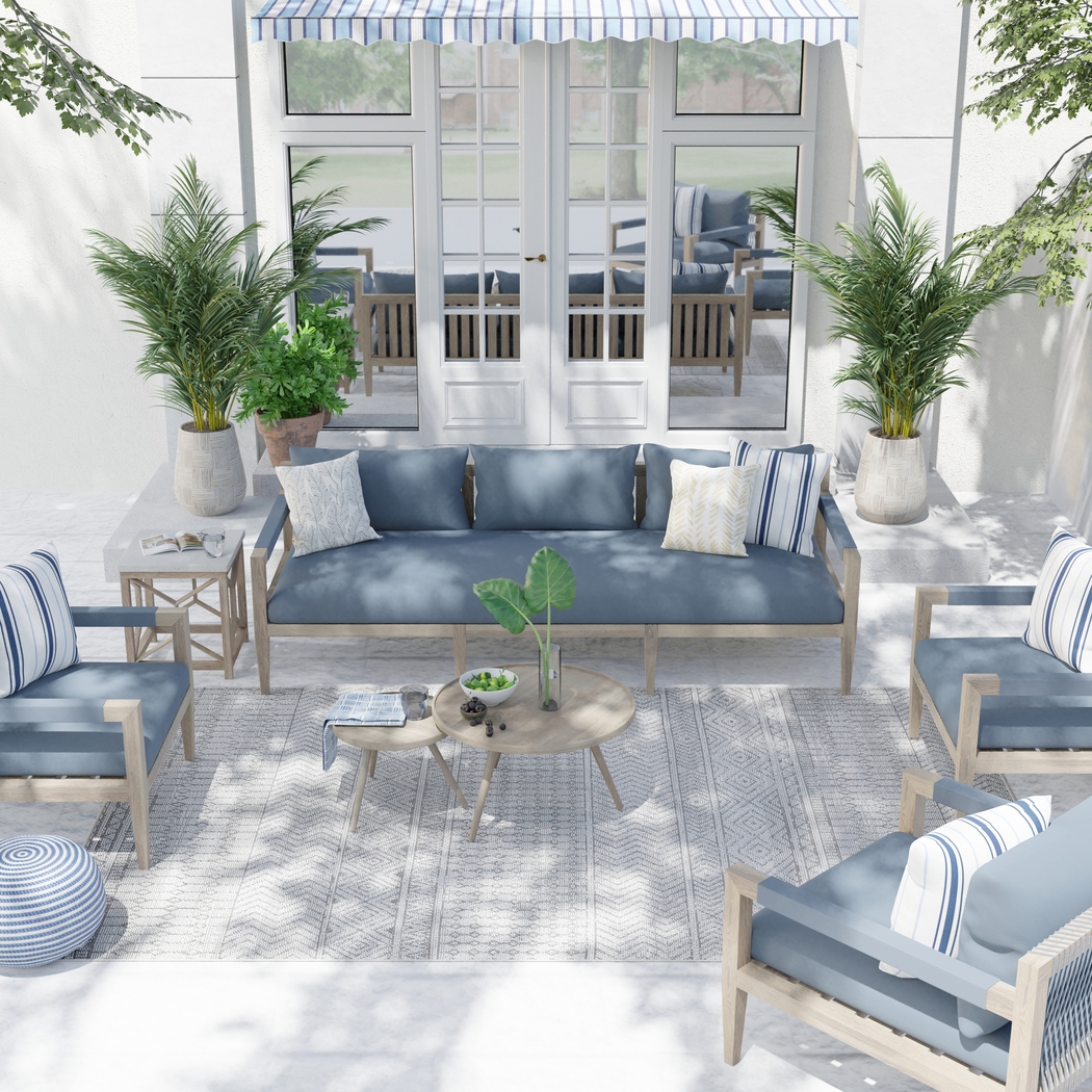 Manar Gray 5'3 x 7'3 Indoor/Outdoor Rug - Thumbnail - Image 2