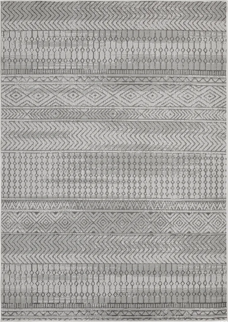 Manar Gray 7'10 x 9'10 Indoor/Outdoor Rug - Thumbnail - Image 1