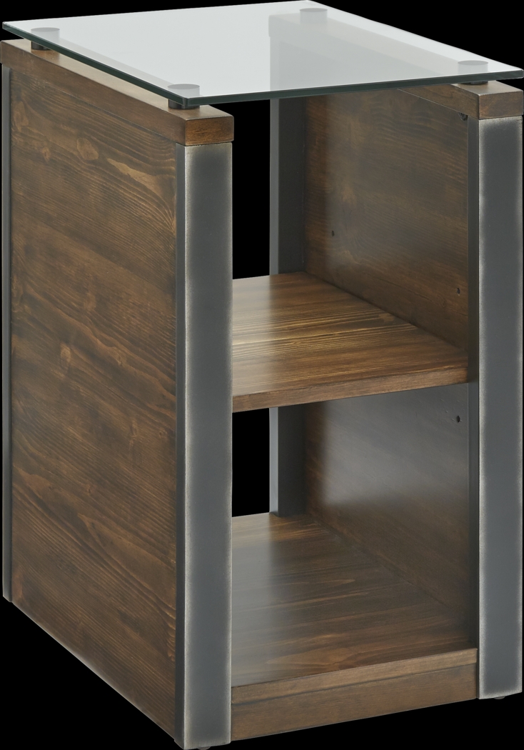 Manass Brown Chairside Table - Thumbnail - Image 1