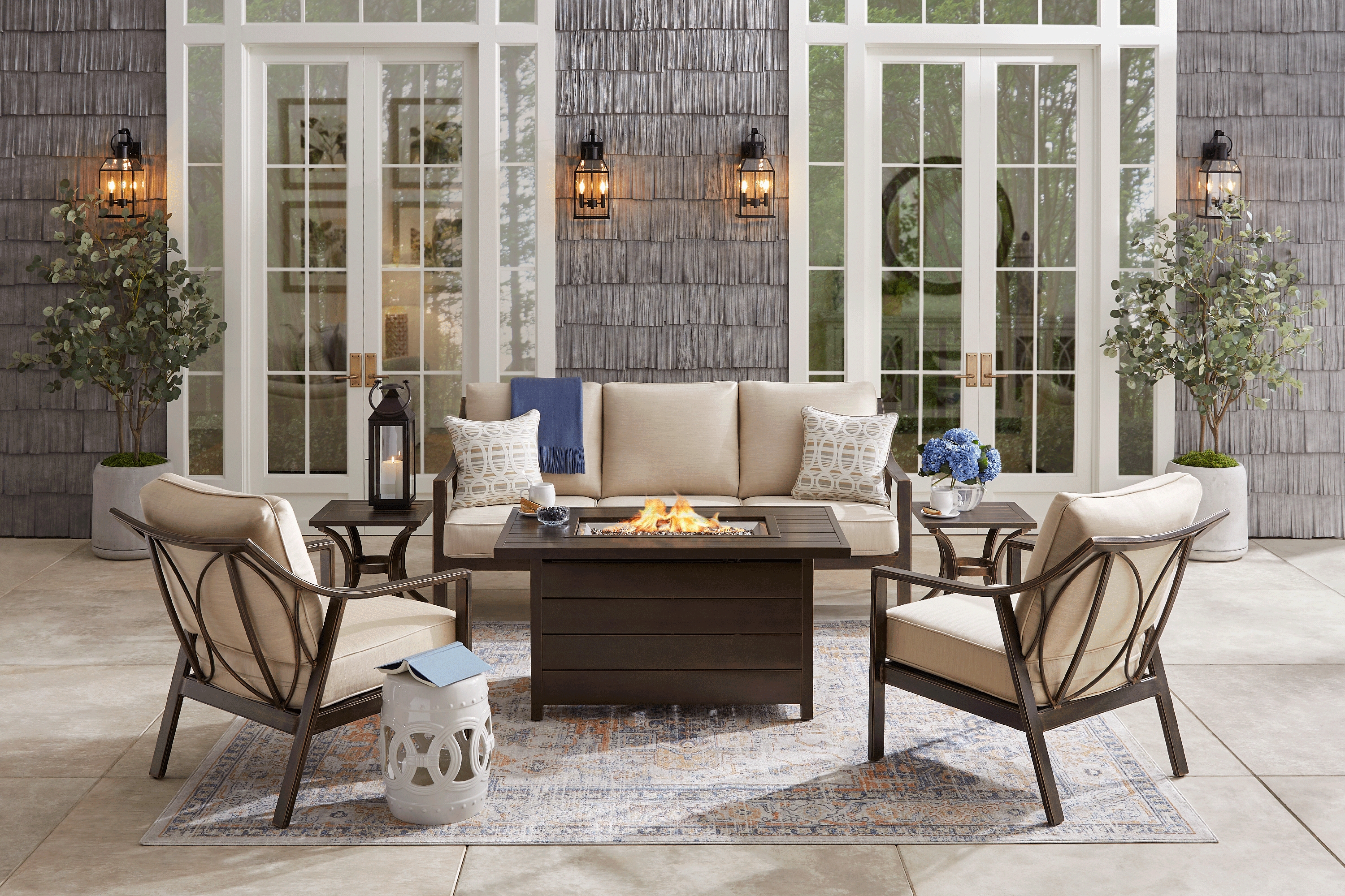 Manchester Hill Antique Bronze Outdoor Fire Pit - Thumbnail - Image 2