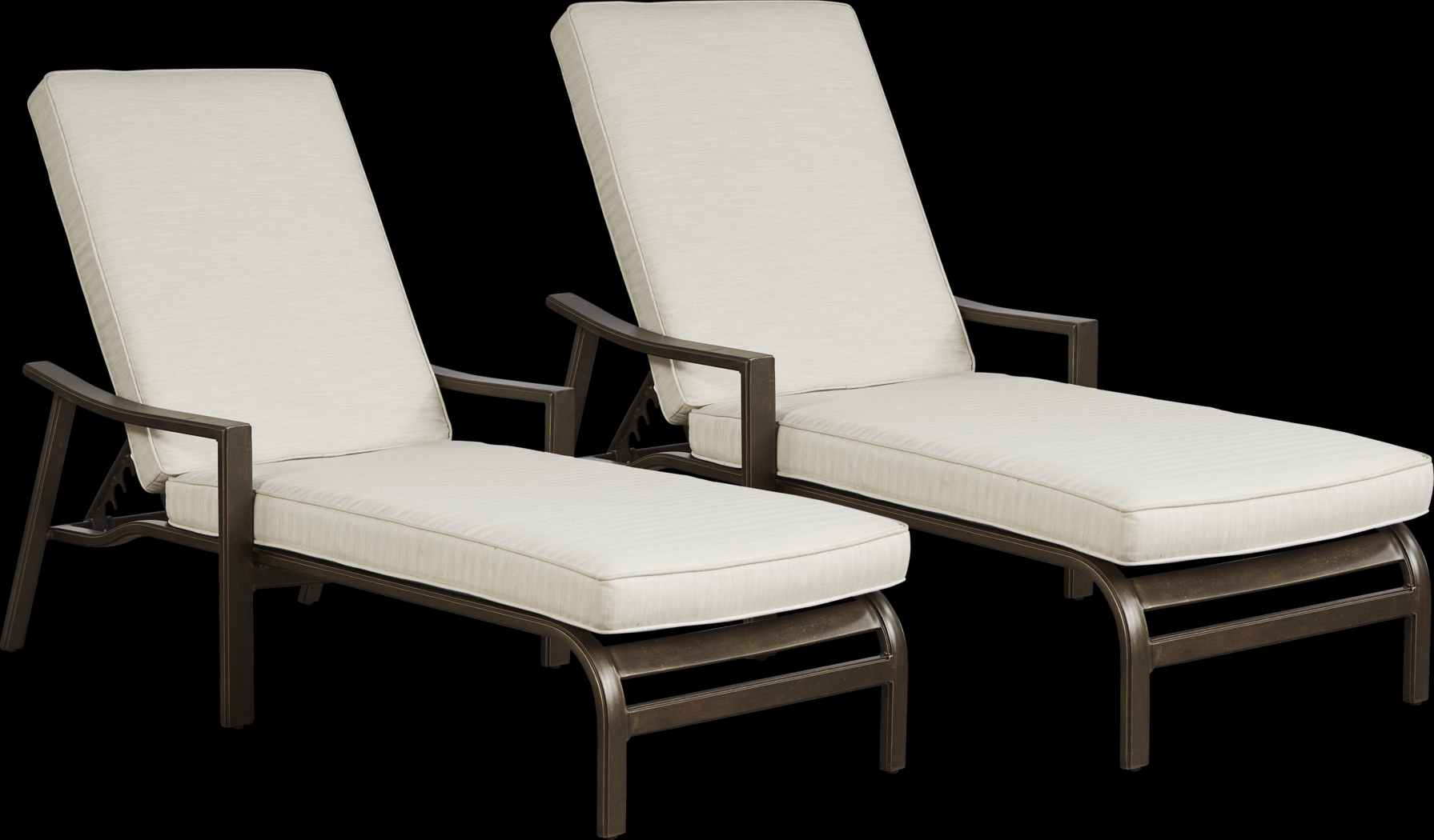 Manchester Hill Antique Bronze Outdoor Chaises, Set of 2 - Thumbnail - Image 1