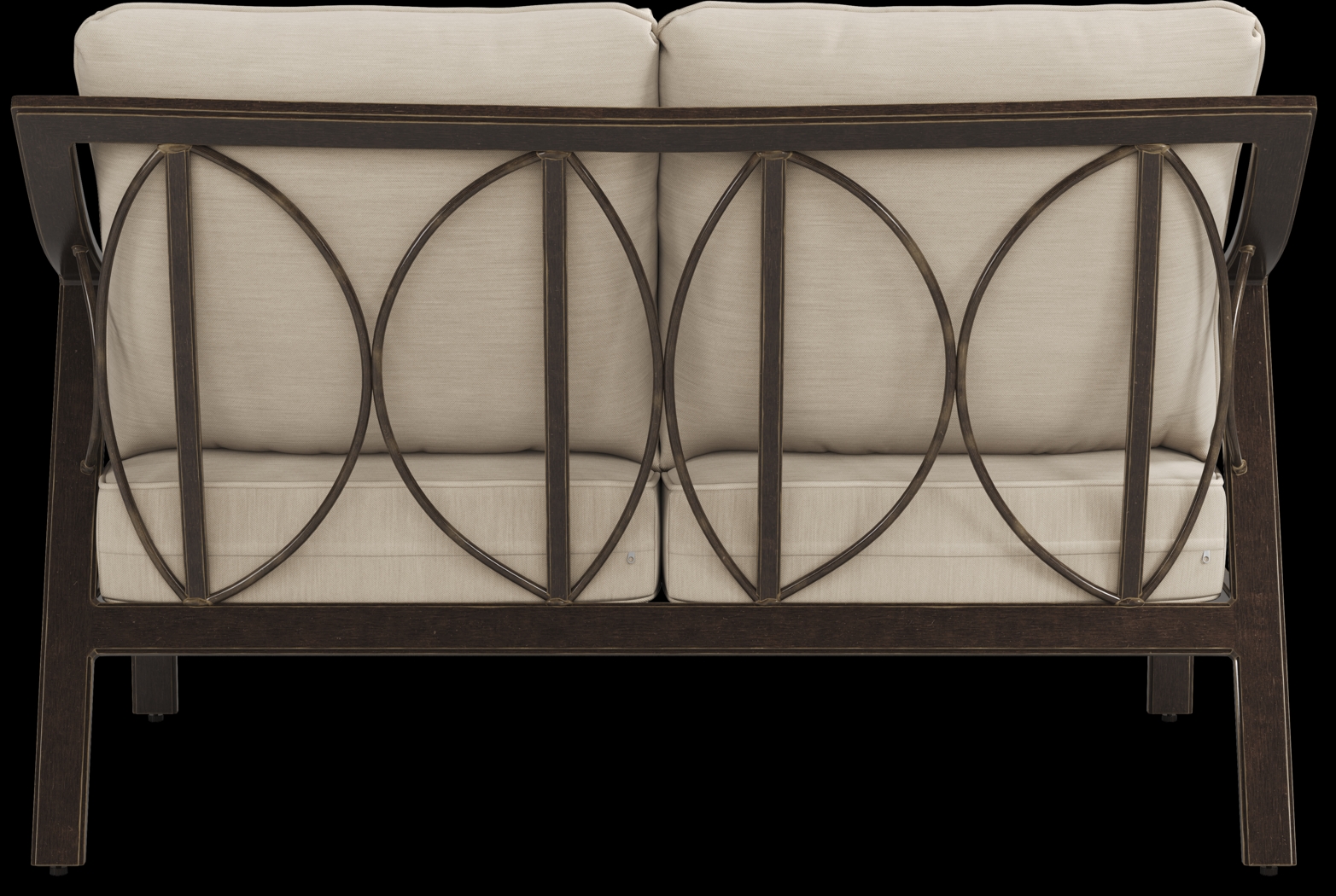 Manchester Hill Antique Bronze Outdoor Loveseat - Thumbnail - Image 2