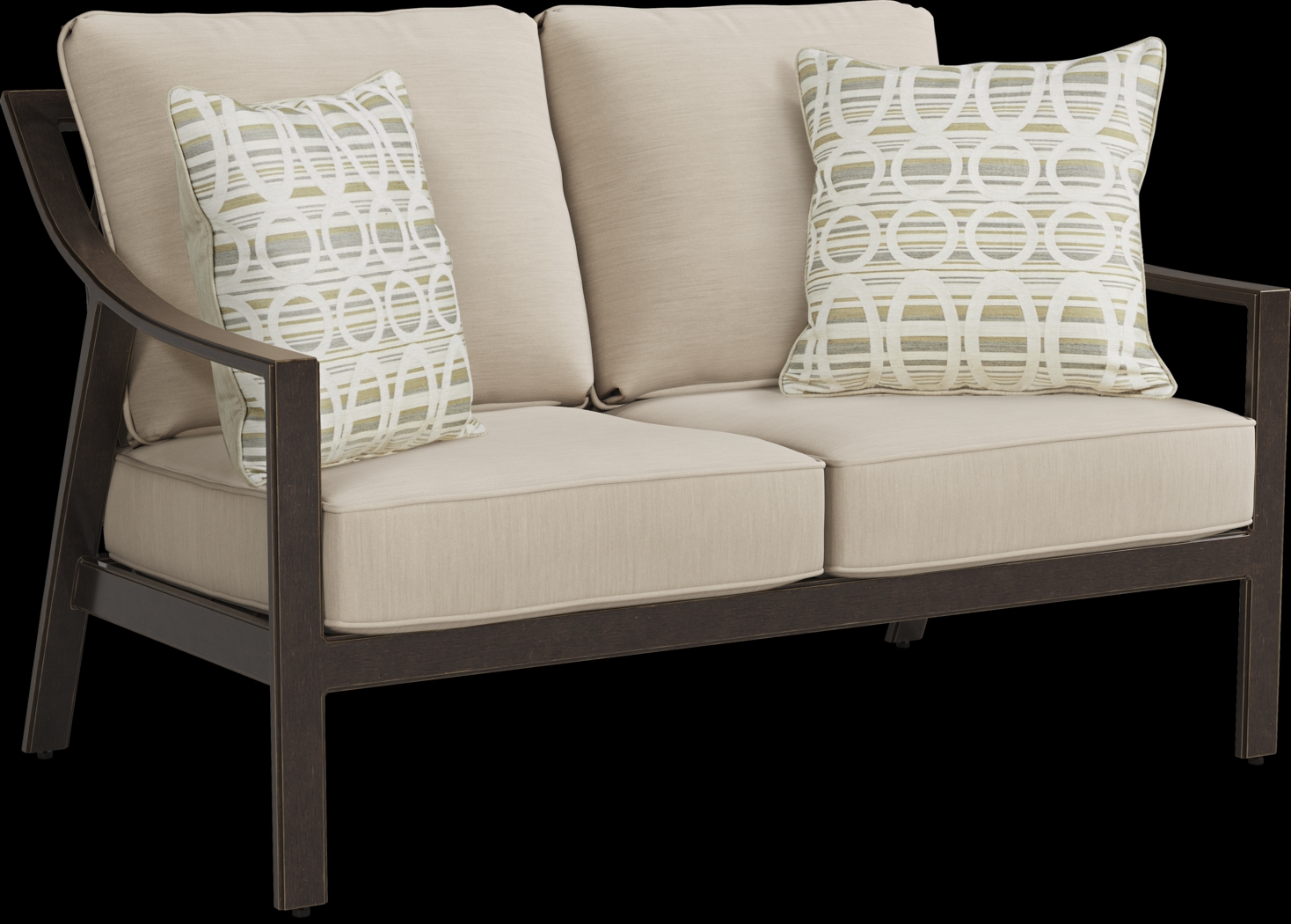 Manchester Hill Antique Bronze Outdoor Loveseat - Thumbnail - Image 1