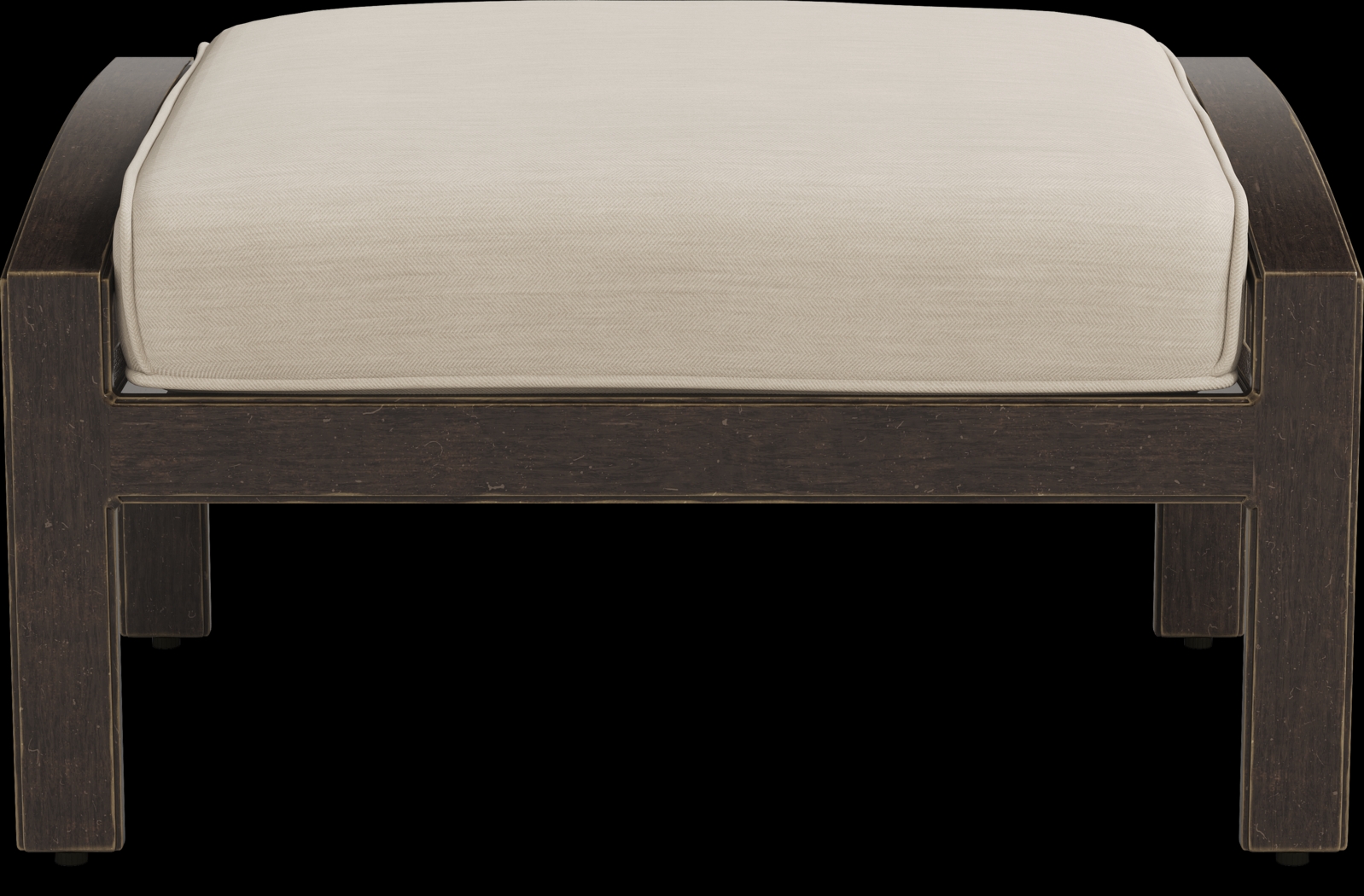 Manchester Hill Antique Bronze Outdoor Ottoman - Thumbnail - Image 2