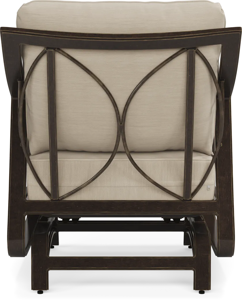 Manchester Hill Antique Bronze 5 Pc Outdoor Rectangle Fire Pit Seating Set with Rocker Chairs - Thumbnail - Image 8