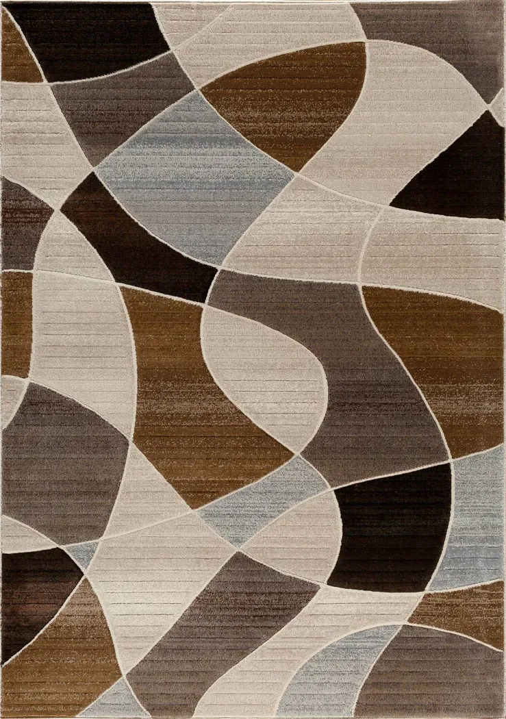 Mandala Brown 7' x 9' Rug - Thumbnail - Image 1