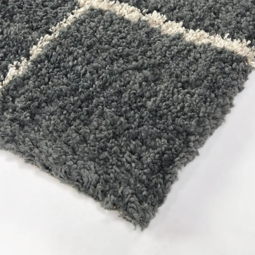 Kids Slatecheck Charcoal 5'3 x 7' Rug - Thumbnail - Image 4