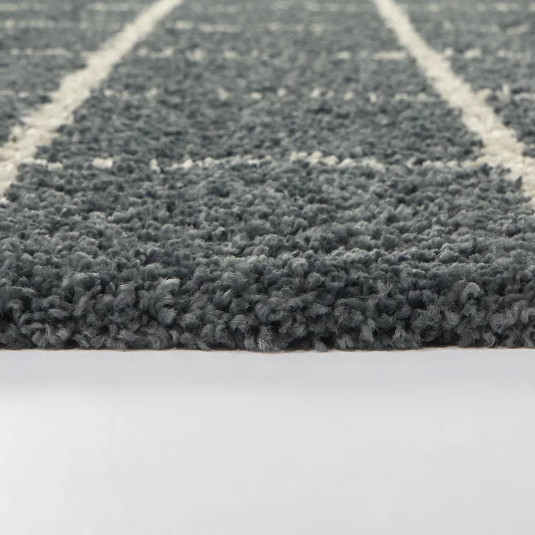 Kids Slatecheck Charcoal 7'10 x 10' Rug - Thumbnail - Image 3