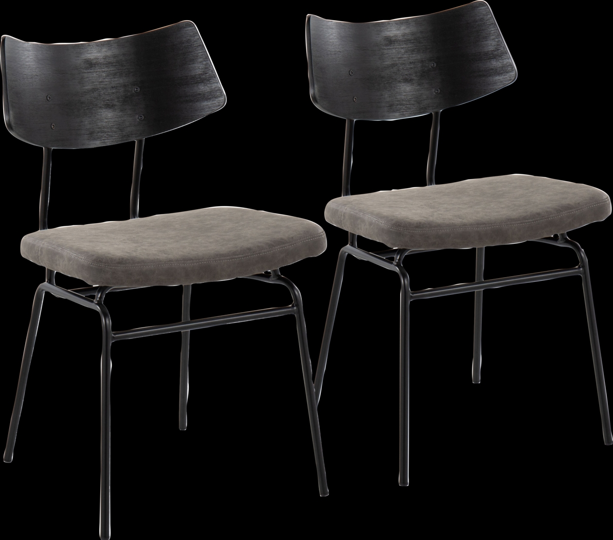 Mandigo Dark Gray Side Chair Set of 2 - Thumbnail - Image 1