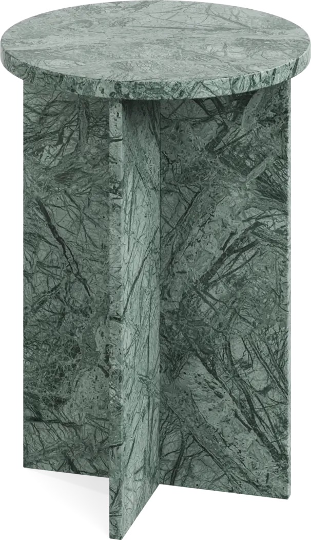 Mandine Green Marble Accent Table - Thumbnail - Image 2