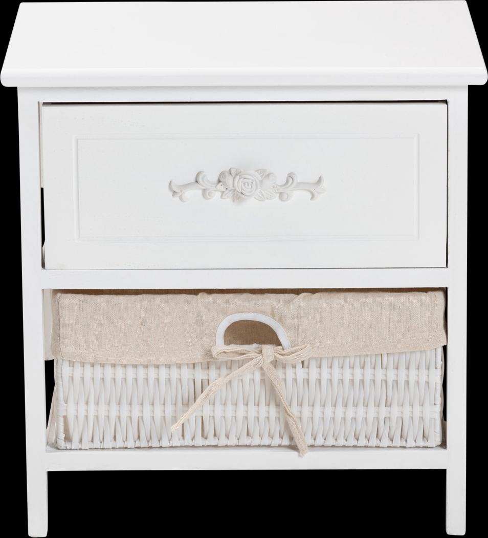 Manela White Small Nightstand - Thumbnail - Image 3