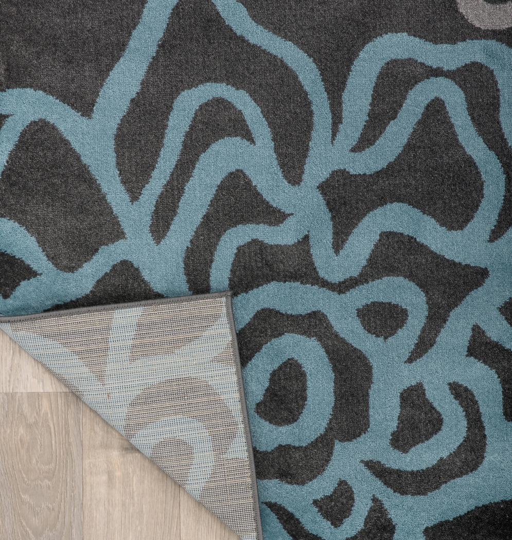 Mangal Dark Gray 6'6 x 9' Rug - Thumbnail - Image 2